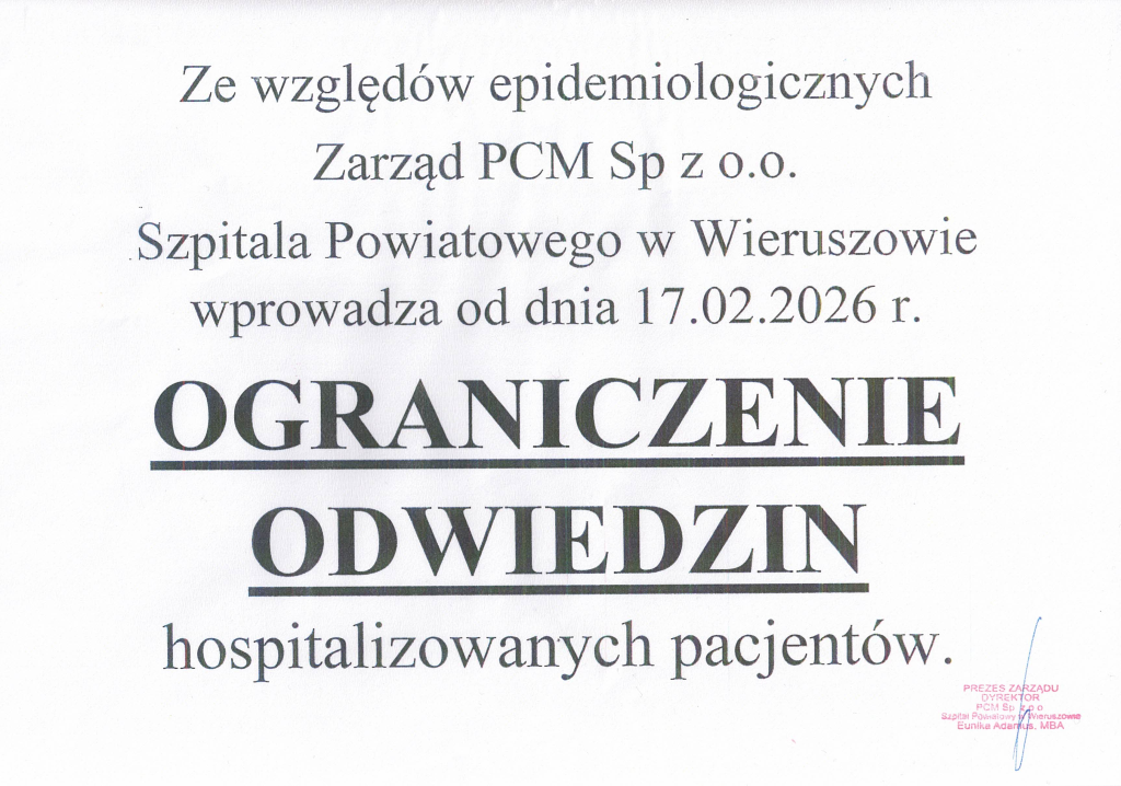 Ograniczenie odwiedzin pacjentów:
