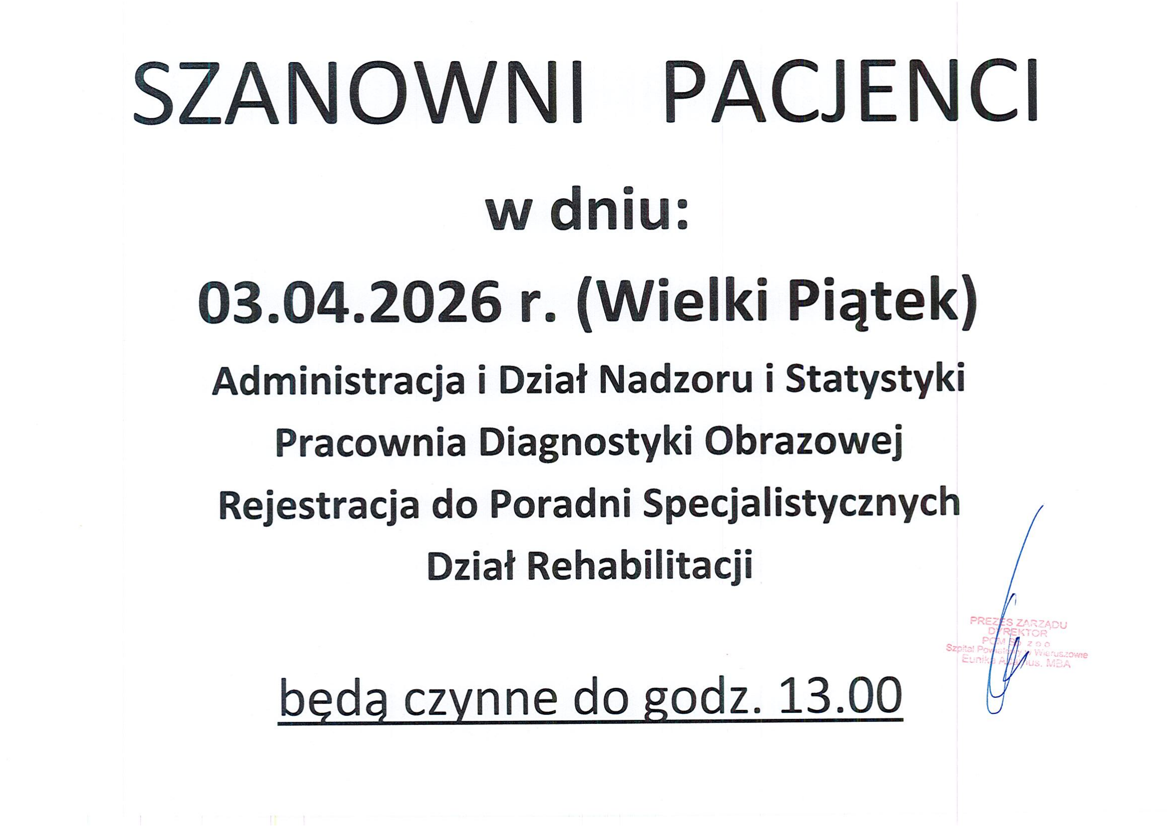 INFORMACJE Administracja